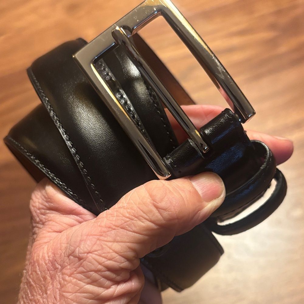 Johnston & Murphy Men's Black Leather Dress Belt - 34
